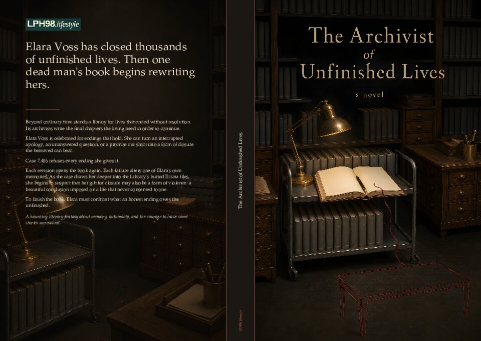 Full wrap cover of The Archivist of Unfinished Lives